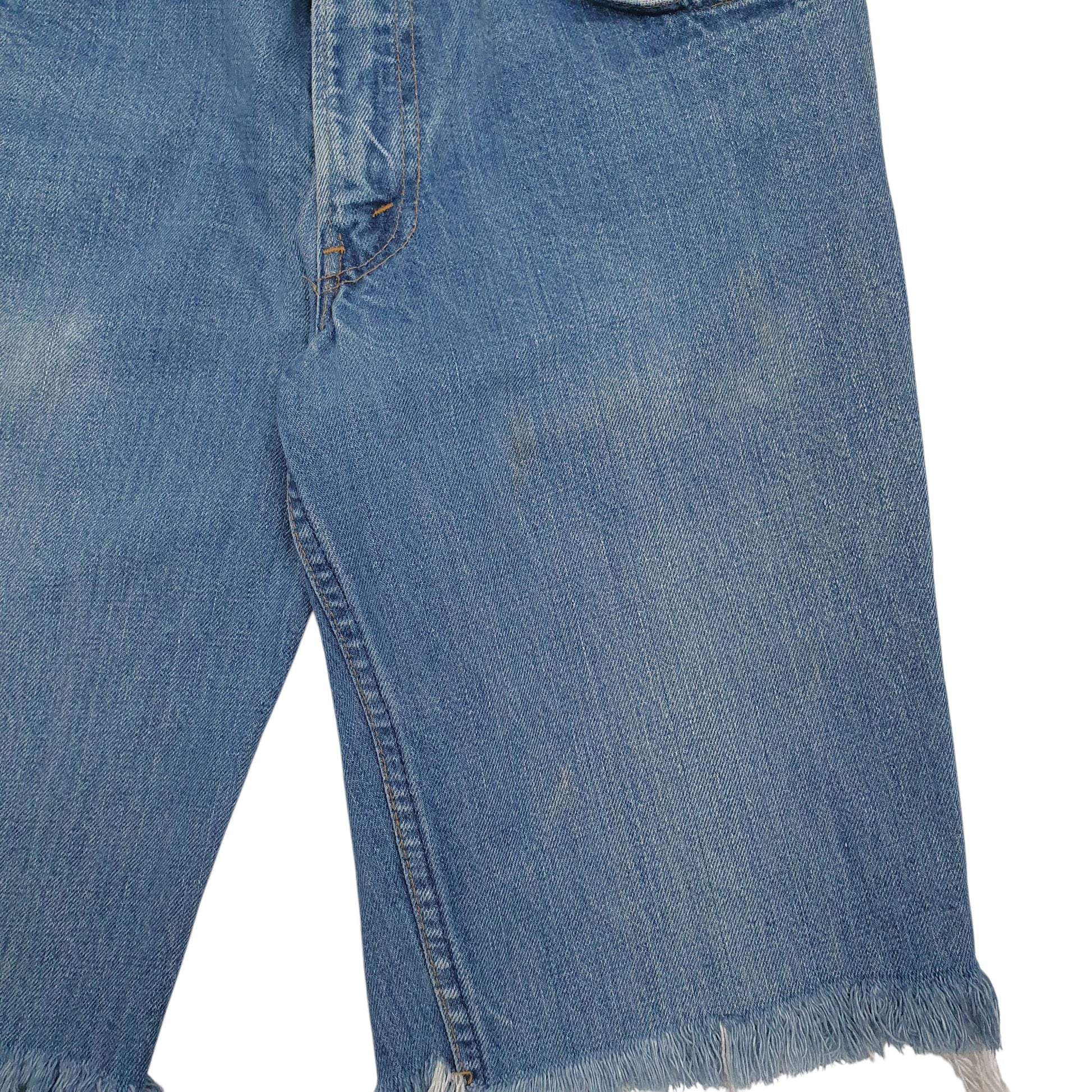 Mens Blue Levis Orange Tab Vintage 80s Made In USA Hoodie Shorts