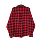Mens Red Woolrich Thick Flannel Plaid  Shirt