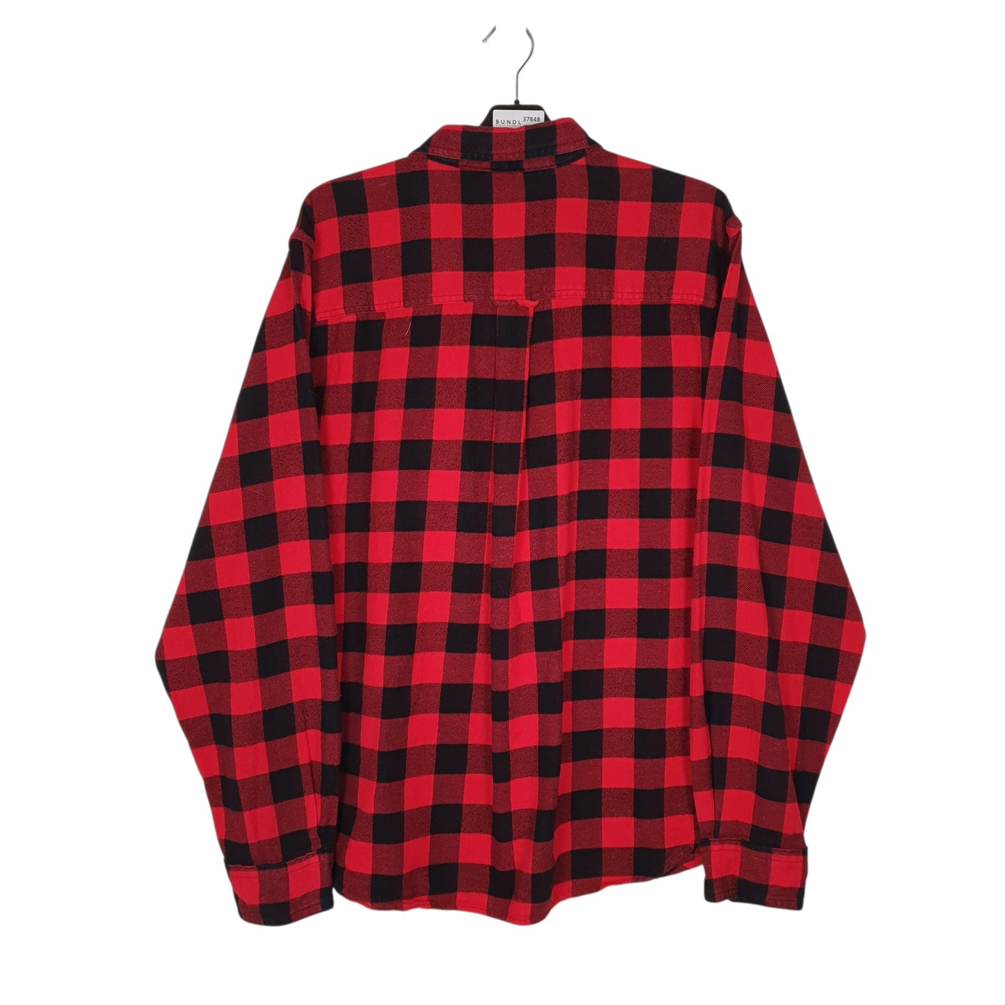 Mens Red Woolrich Thick Flannel Plaid  Shirt