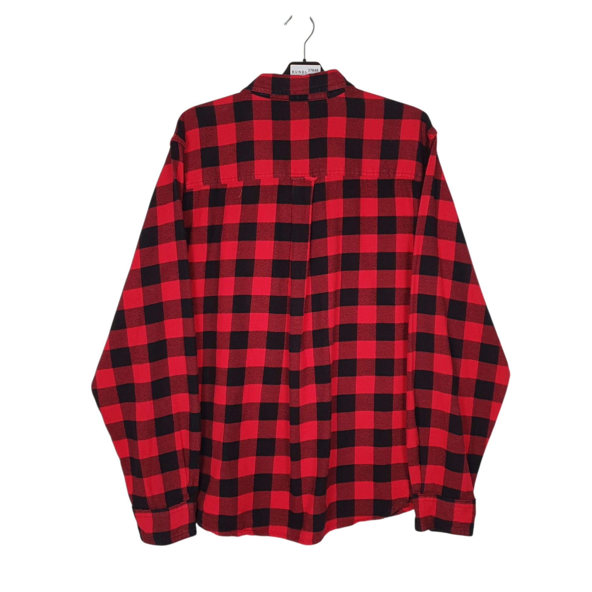 Mens Red Woolrich Thick Flannel Plaid  Shirt