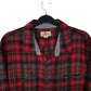 Mens Red Woolrich Thick Flannel Plaid  Shirt