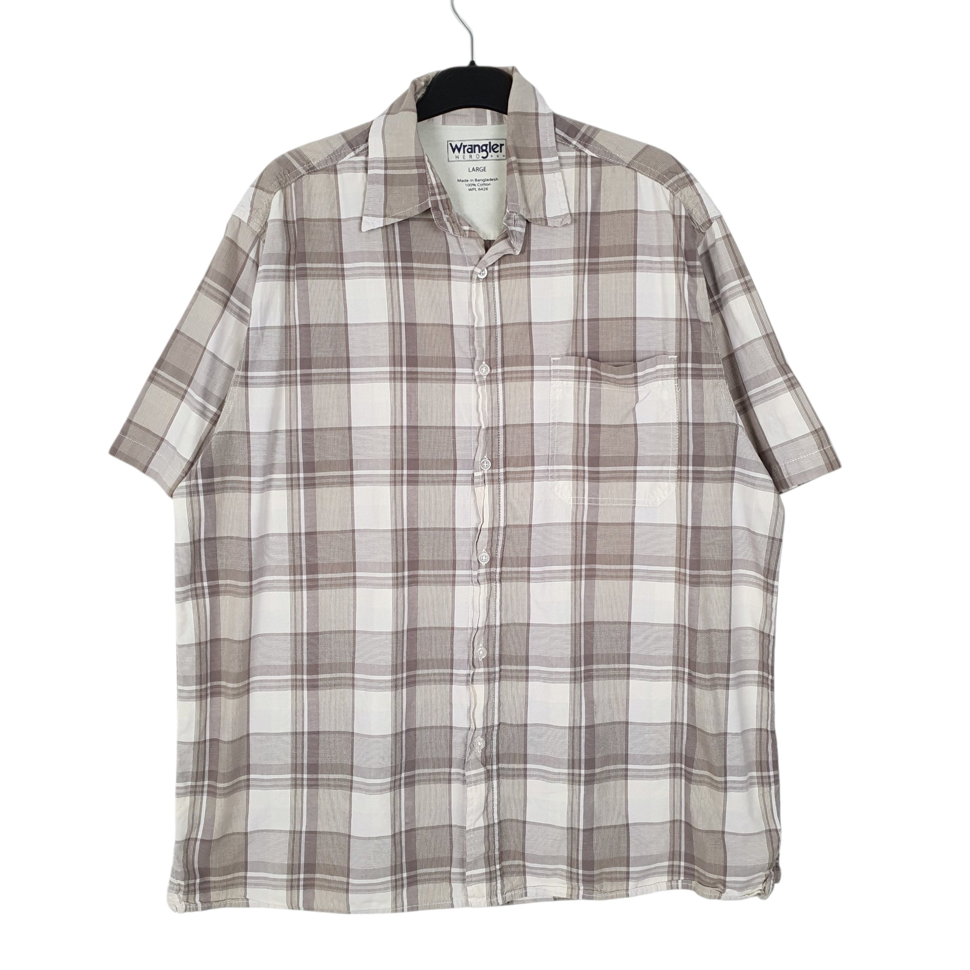 Mens Grey Wrangler Hero Short Sleeve Shirt