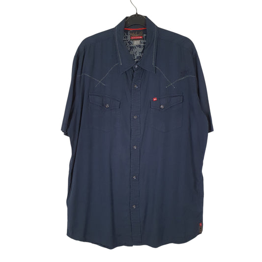 Mens Navy Quiksilver  Short Sleeve Shirt