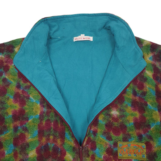 Mens Green Oxbow Vintage Quarter Zip Jumper