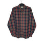 Mens Navy L.L.Bean Thick Flannel Long Sleeve Shirt