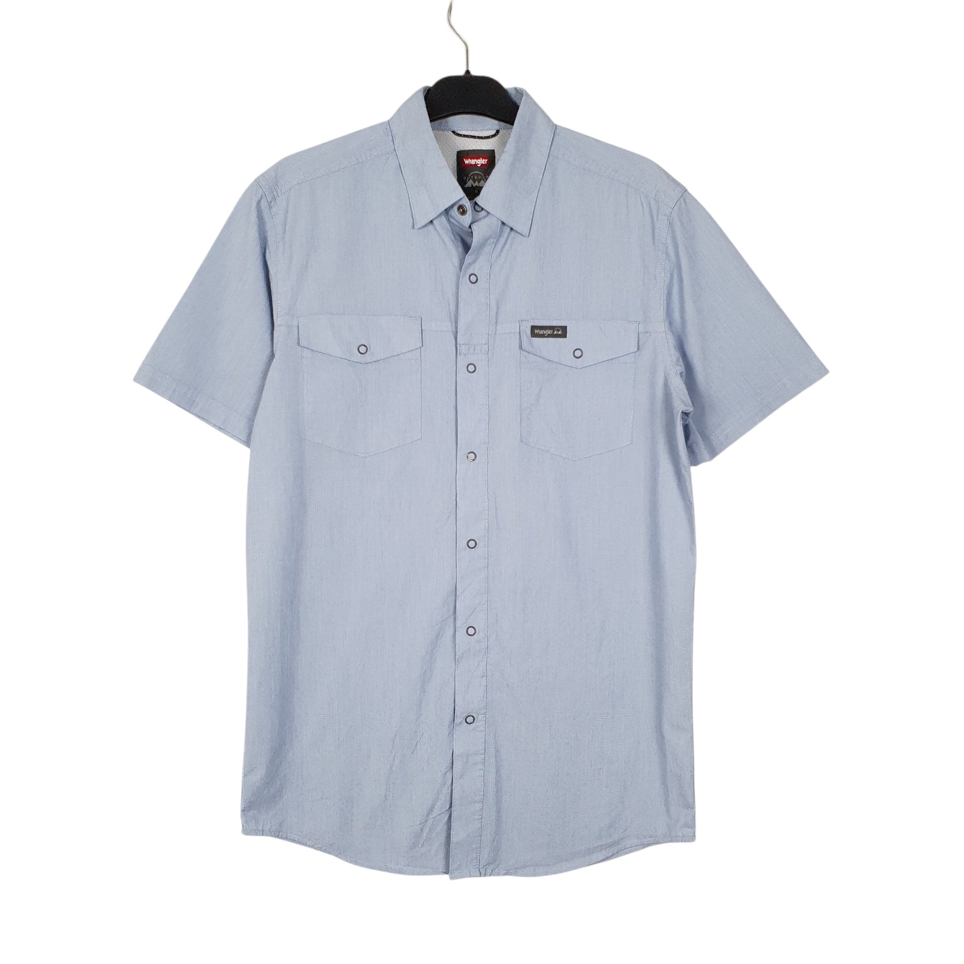 Mens Blue Wrangler  Short Sleeve Shirt