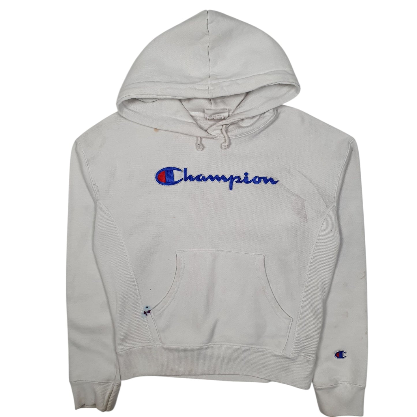 Womens White Champion Reverse Weave Hoodie Jumper