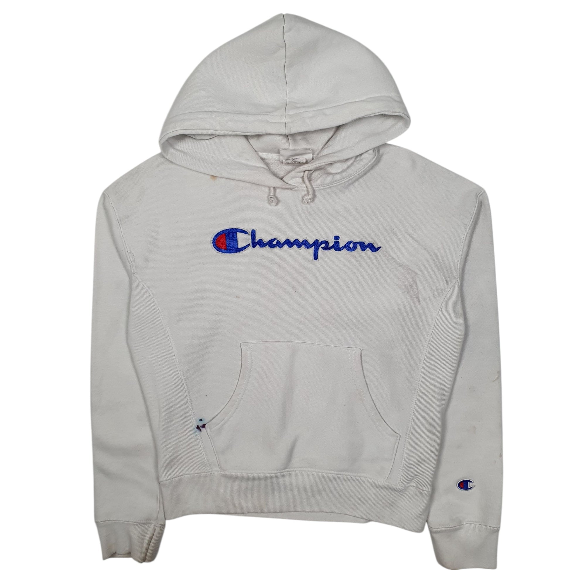 Womens White Champion Reverse Weave Hoodie Jumper