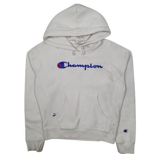 Womens White Champion Reverse Weave Hoodie Jumper