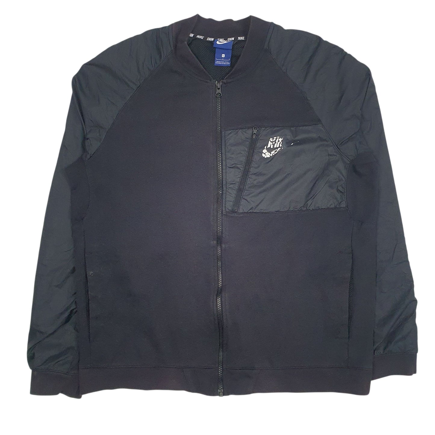 Mens Black Nike  Full Zip Jumper