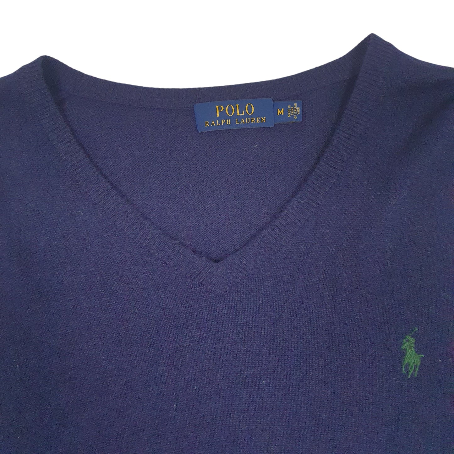 Mens Navy Polo Ralph Lauren  V Neck Jumper
