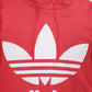 Womens Pink Adidas Spellout Hoodie Jumper