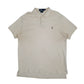Mens Cream Polo Ralph Lauren Custom Fit Short Sleeve Polo Shirt