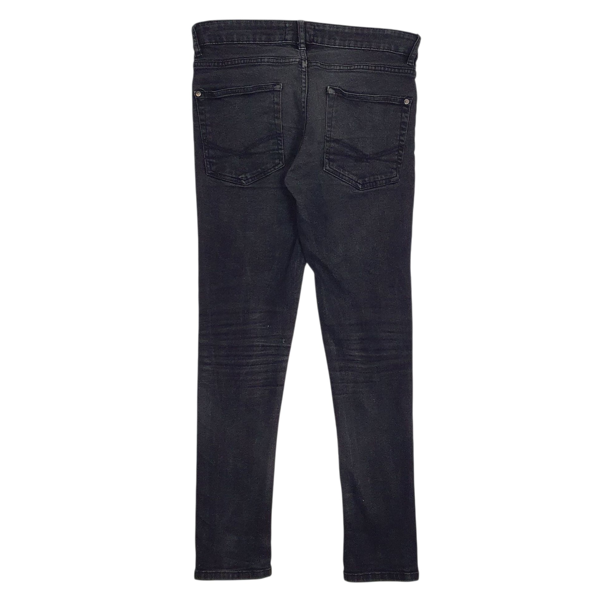 Mens Black Fire Trap Distressed  Jeans