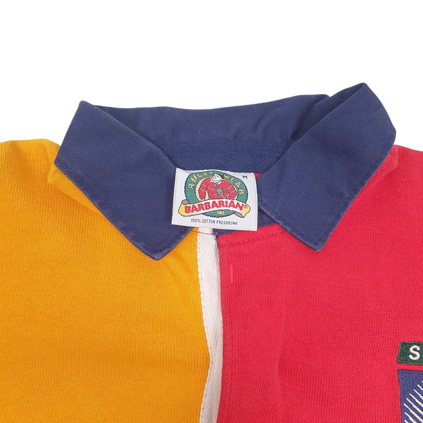 Mens Navy Barbarian Rugby Aspen Rugger Crewneck Polo Shirt