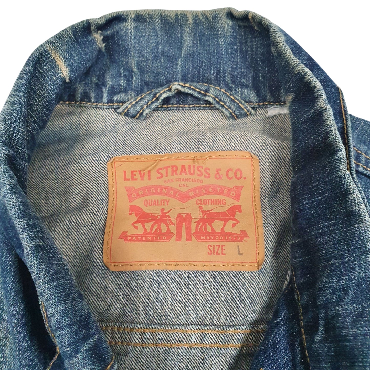 Mens Blue Levis Type 3 Trucker  Coat