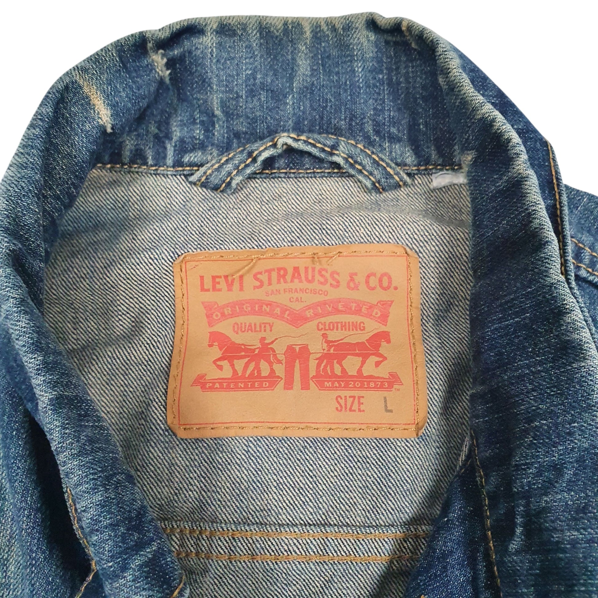 Mens Blue Levis Type 3 Trucker  Coat