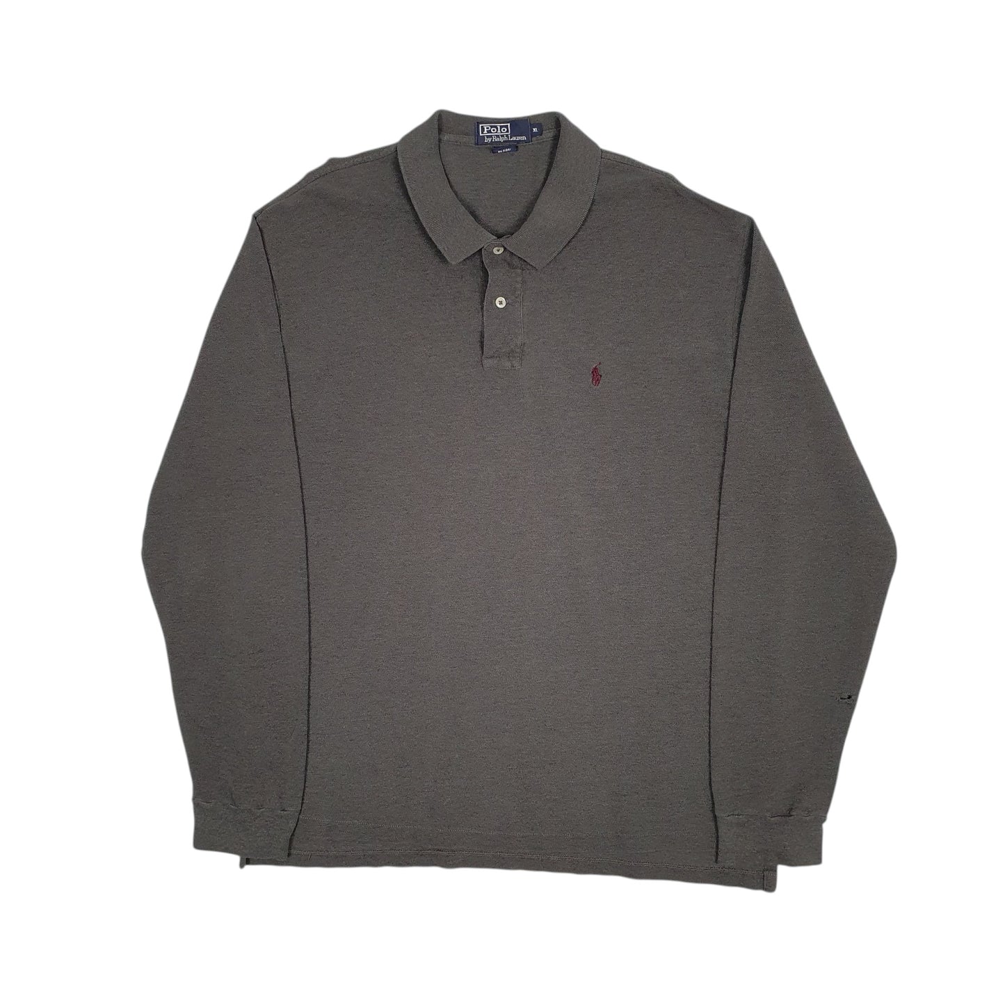 Mens Grey Polo Ralph Lauren  Long Sleeve Polo Shirt