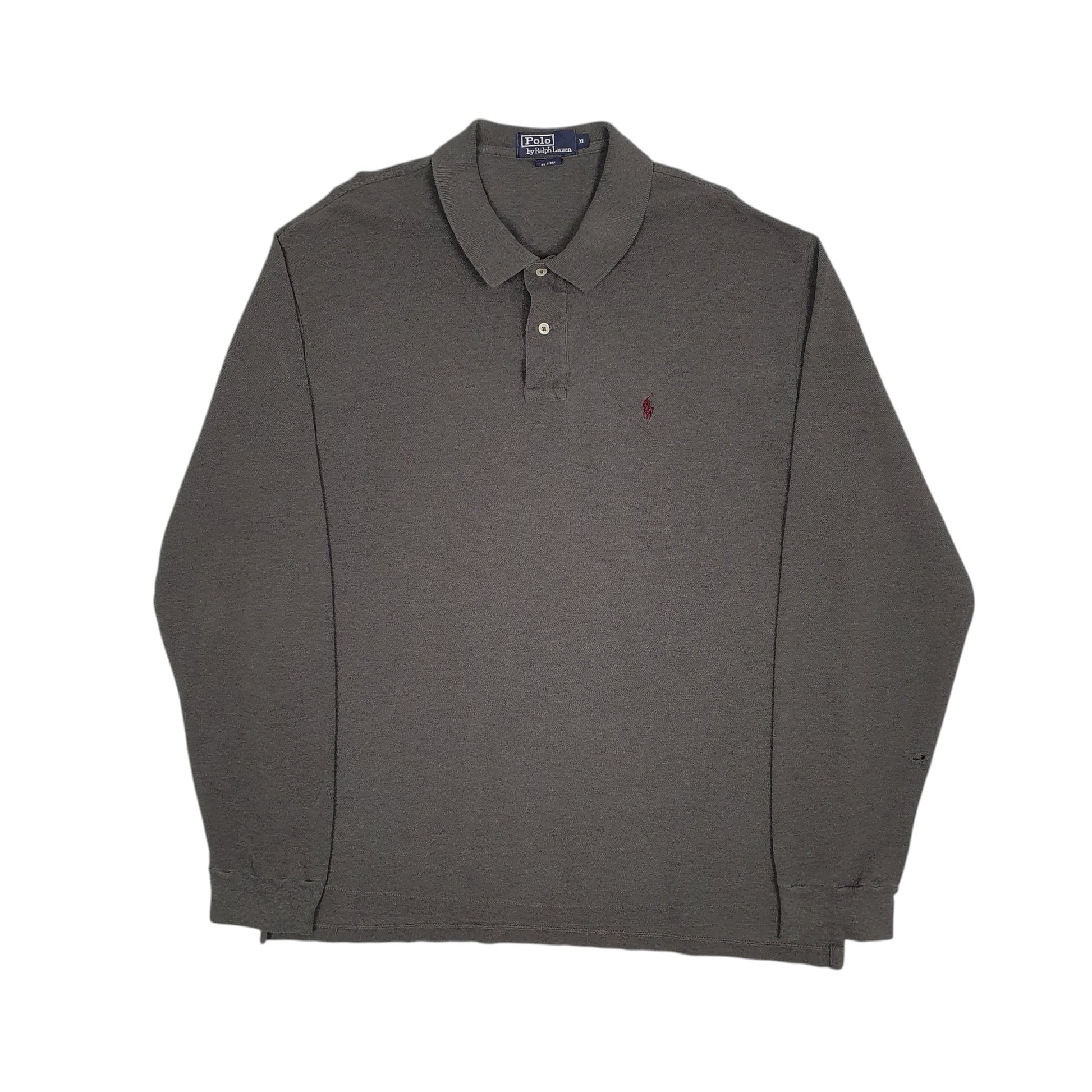 Mens Grey Polo Ralph Lauren  Long Sleeve Polo Shirt