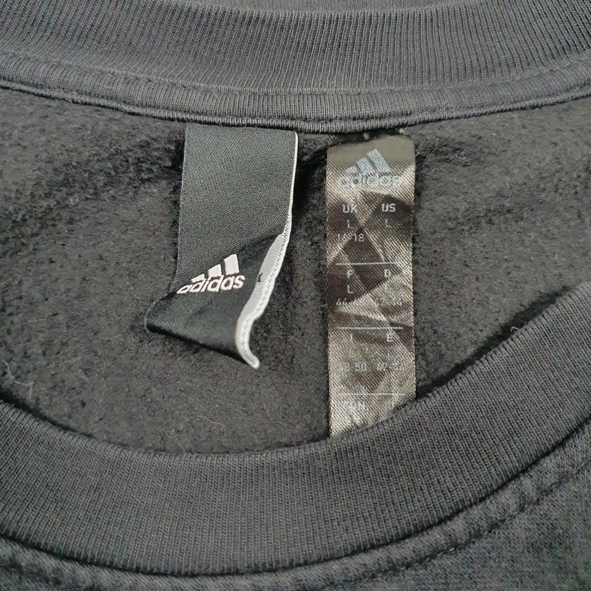 Womens Black Adidas  Crewneck Jumper