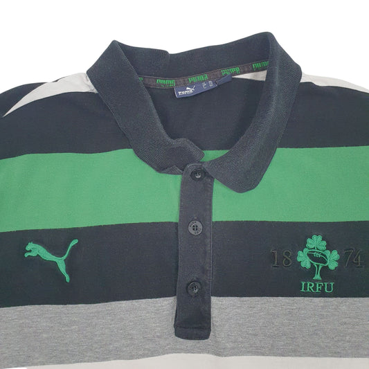 Mens Green Puma IRFU  Polo Shirt
