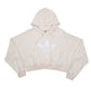 Womens Cream Adidas Crop Top Hoodie Jumper