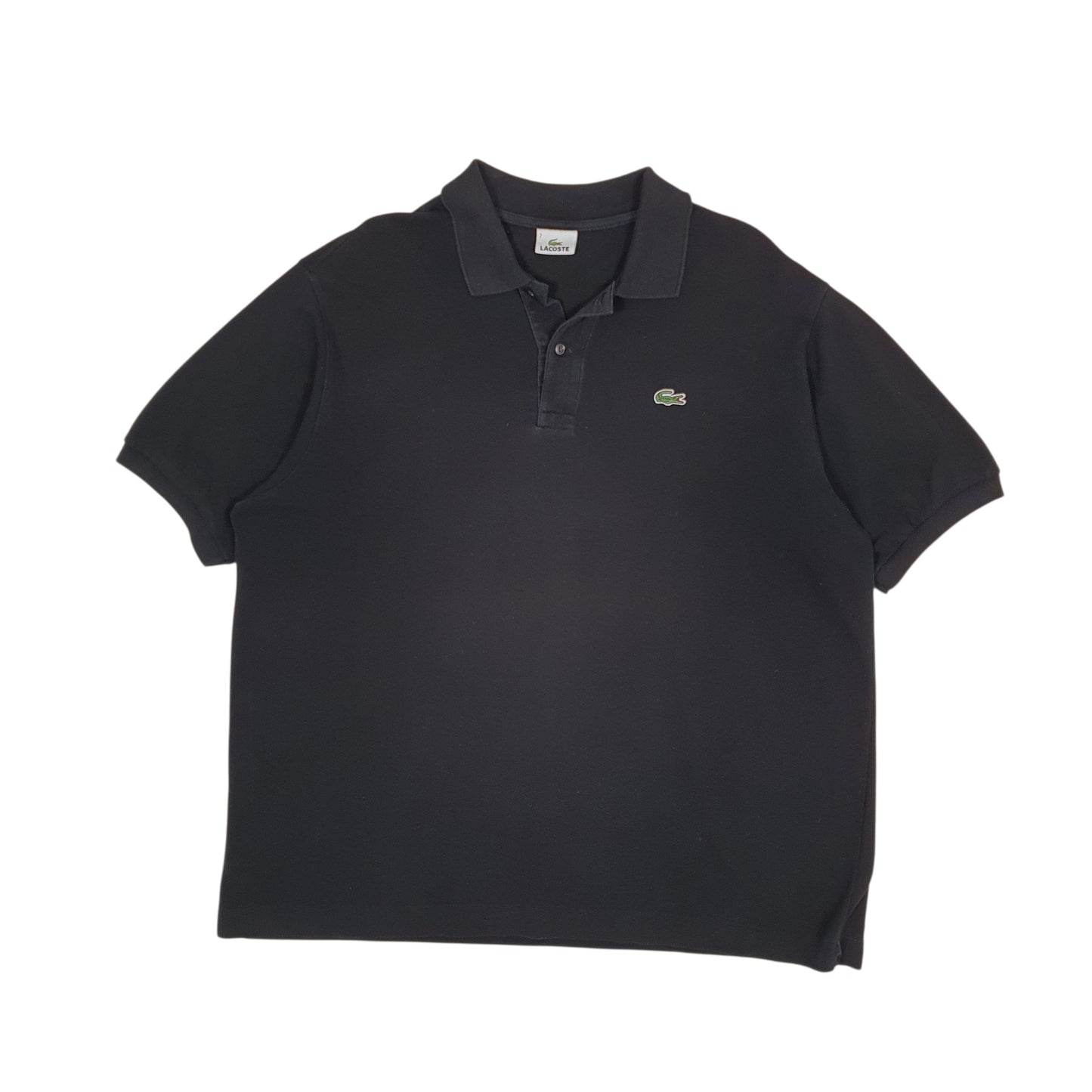 Mens Black Lacoste  Short Sleeve Polo Shirt
