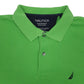 Mens Green Nautica Performance Deck Shirt Hoodie Polo Shirt