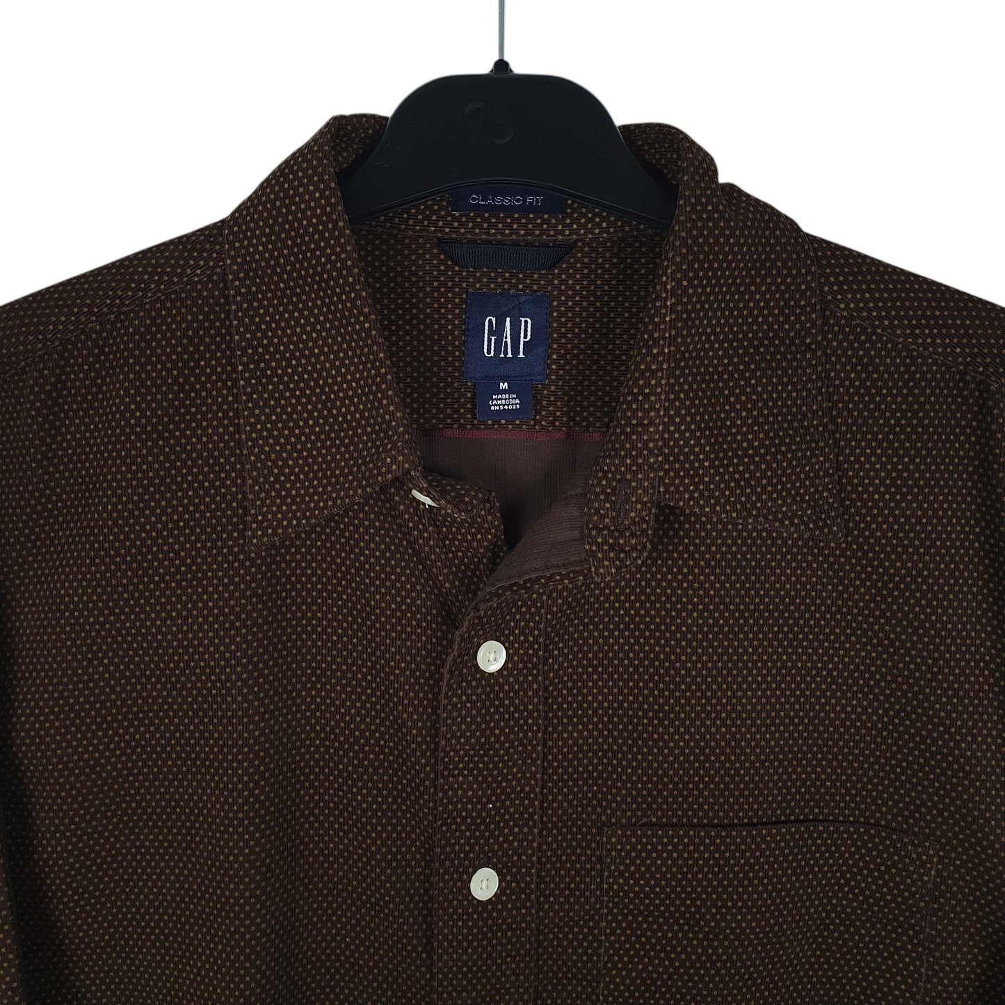 Mens Brown GAP Corduroy  Shirt