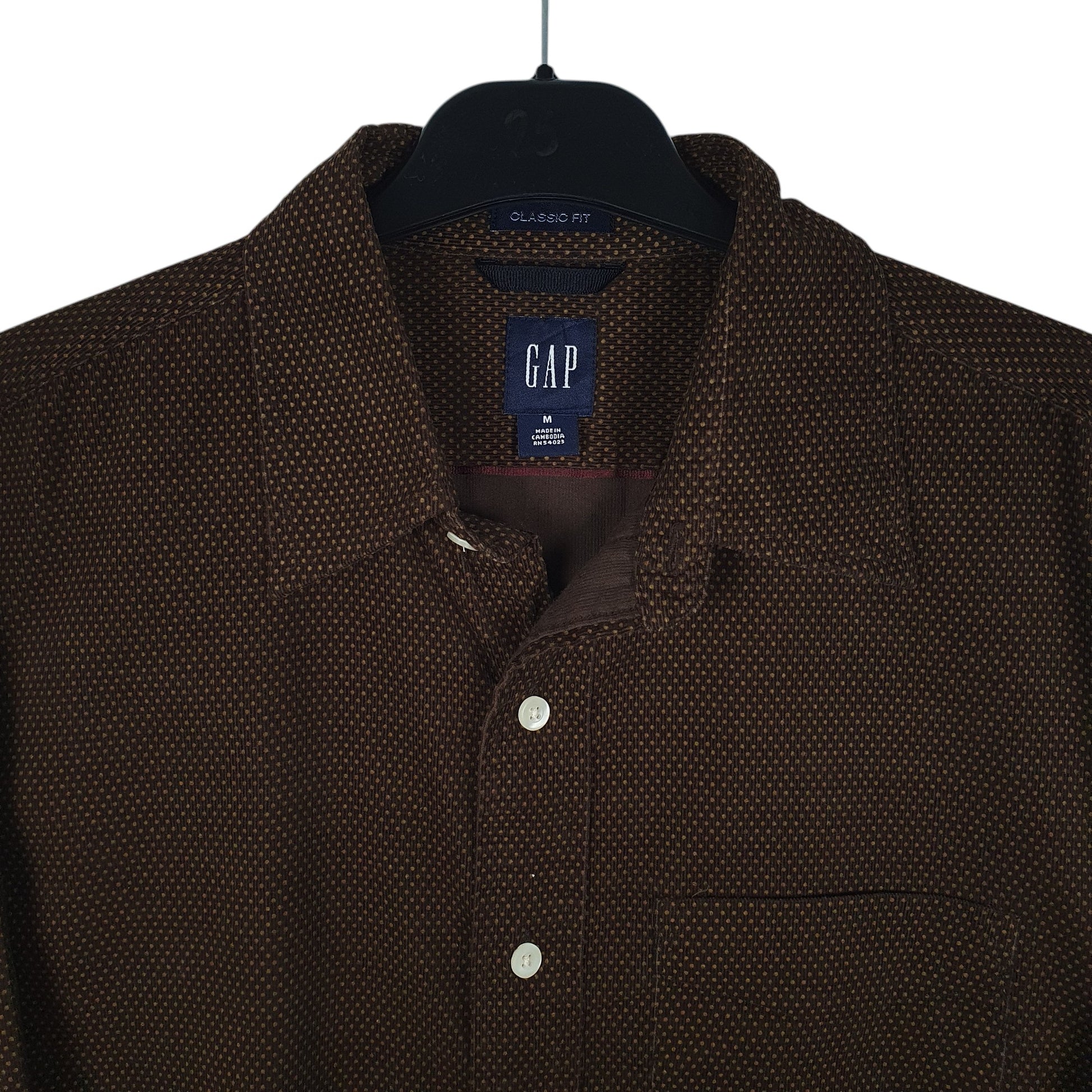 Mens Brown GAP Corduroy  Shirt