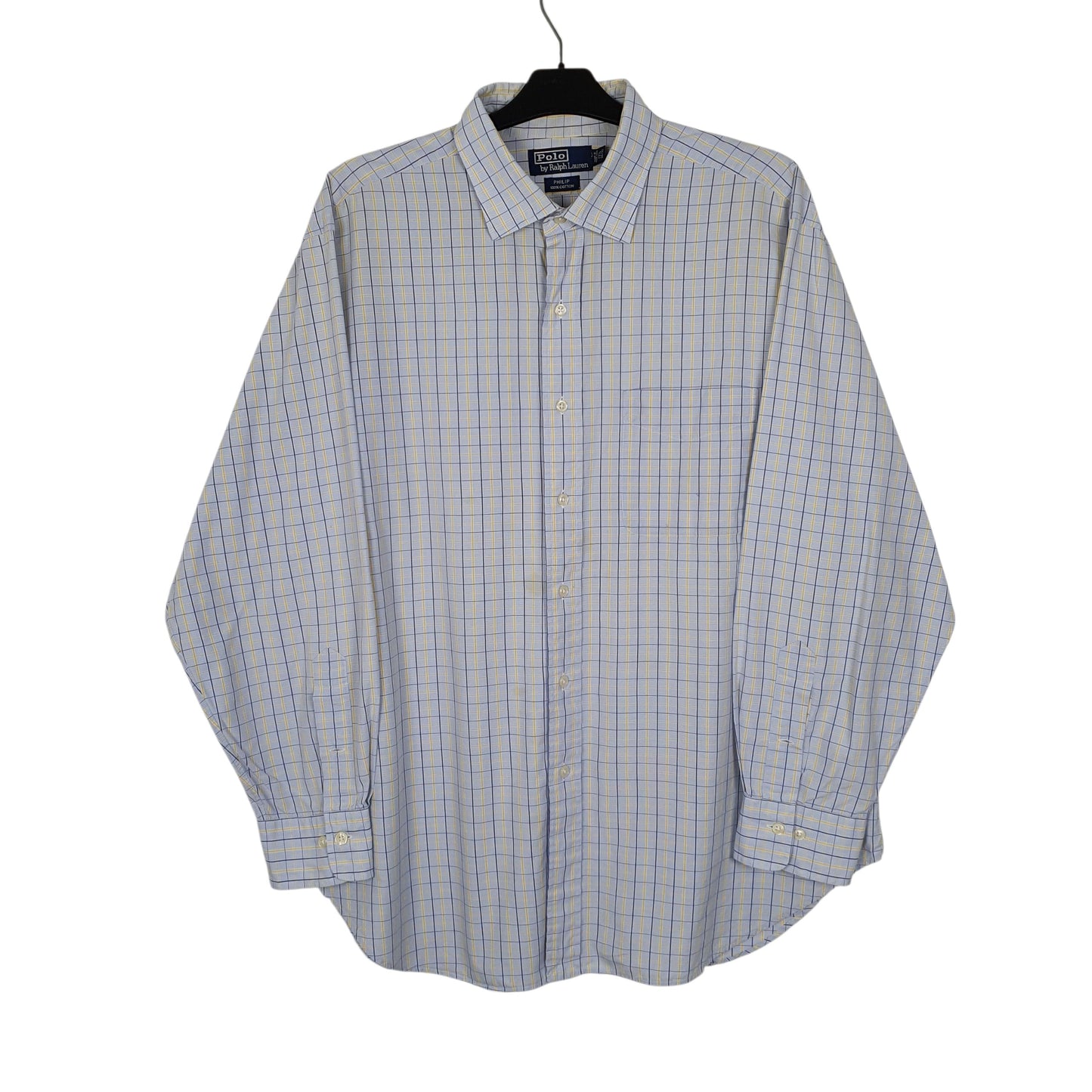 Mens Blue Polo Ralph Lauren Vintage 90s Phillip Long Sleeve Shirt