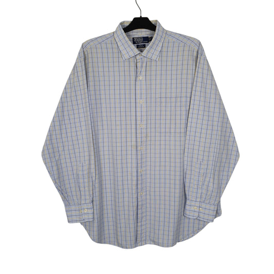 Mens Blue Polo Ralph Lauren Vintage 90s Phillip Long Sleeve Shirt