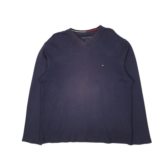 Mens Navy Tommy Hilfiger  Crewneck Jumper
