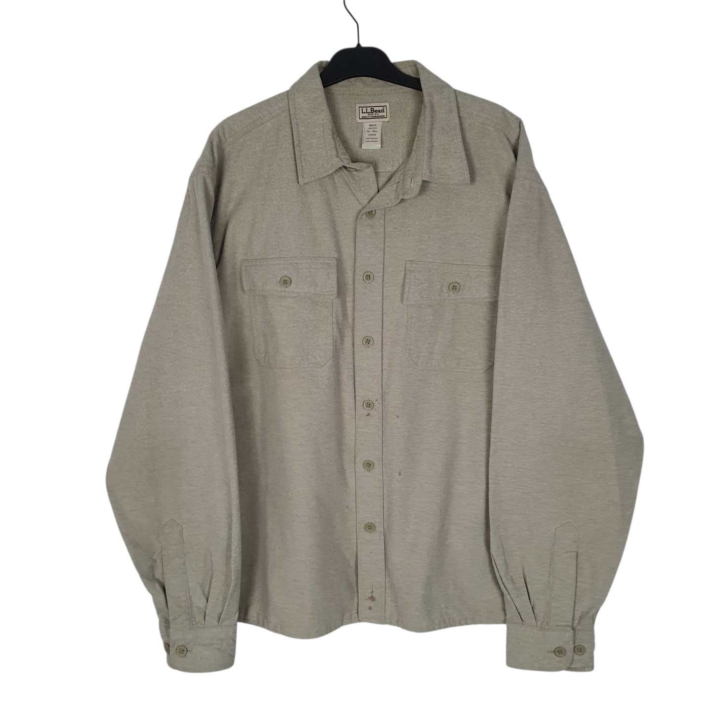 Mens Green L.L.Bean Chamois Long Sleeve Shirt