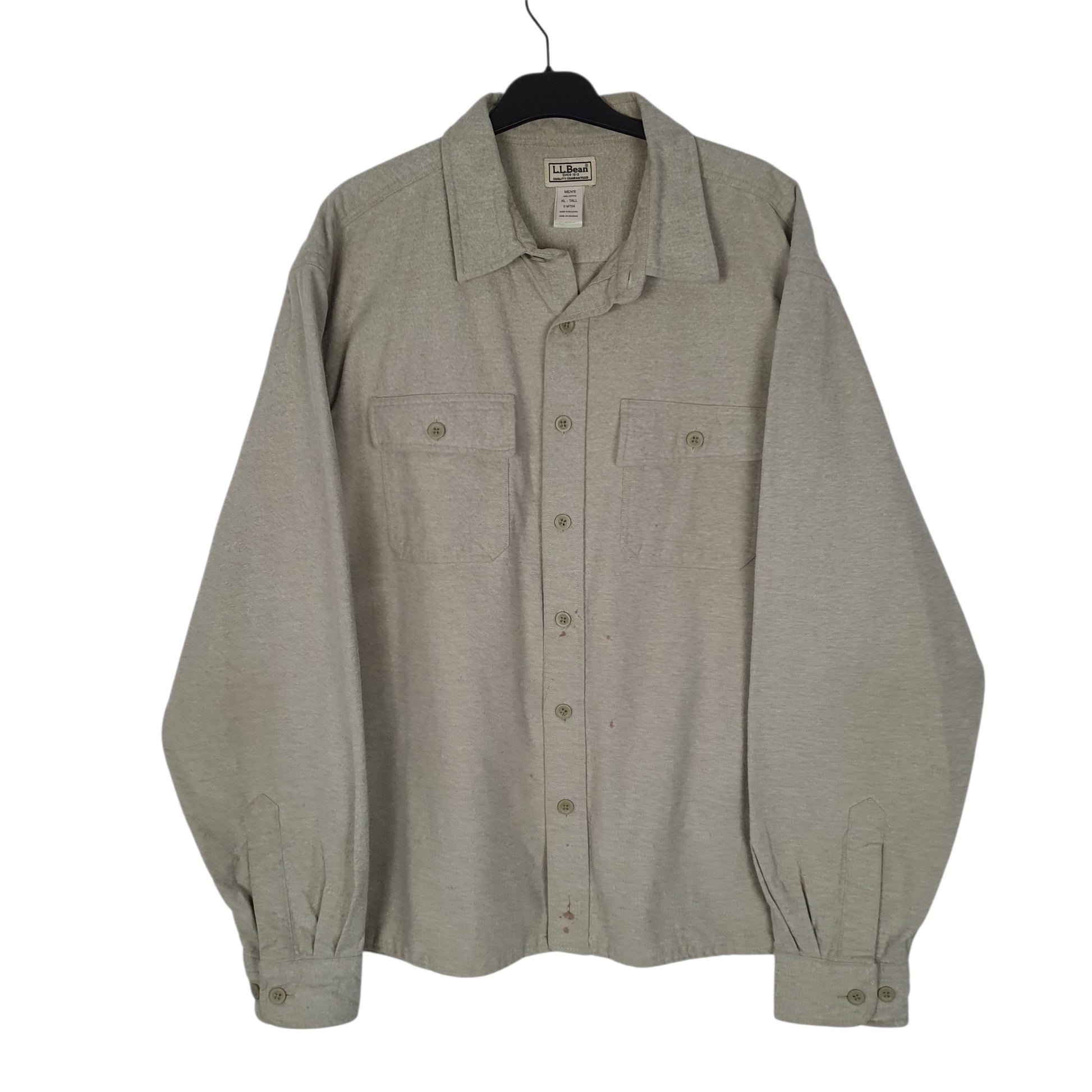 Mens Green L.L.Bean Chamois Long Sleeve Shirt