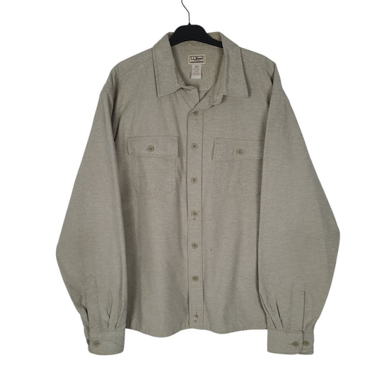 Mens Green L.L.Bean Chamois Long Sleeve Shirt