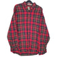 Mens Red L.L.Bean Flannel Plaid Long Sleeve Shirt