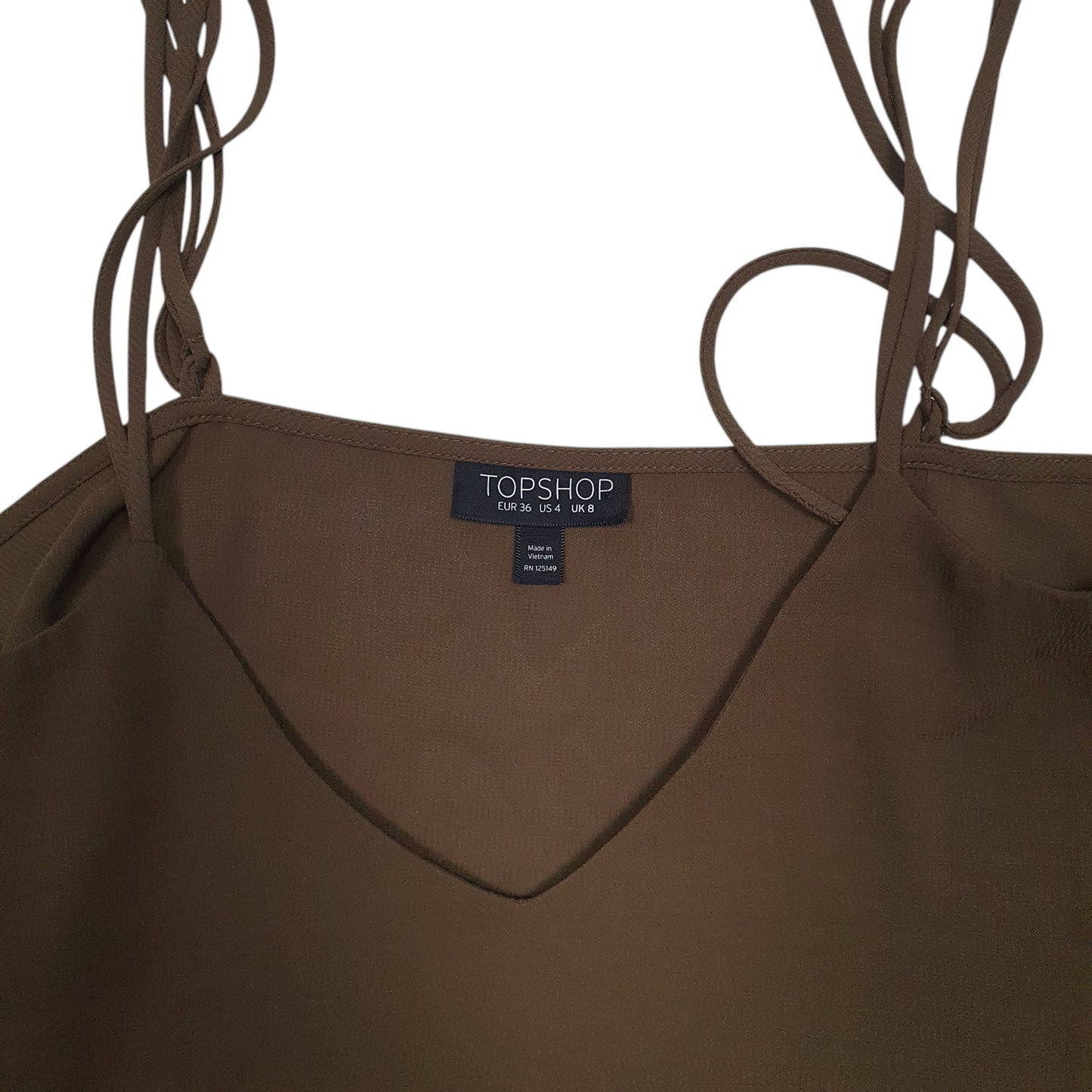 Womens Brown Topshop Vest Top  T Shirt