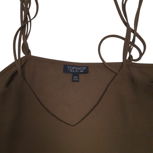 Womens Brown Topshop Vest Top  T Shirt