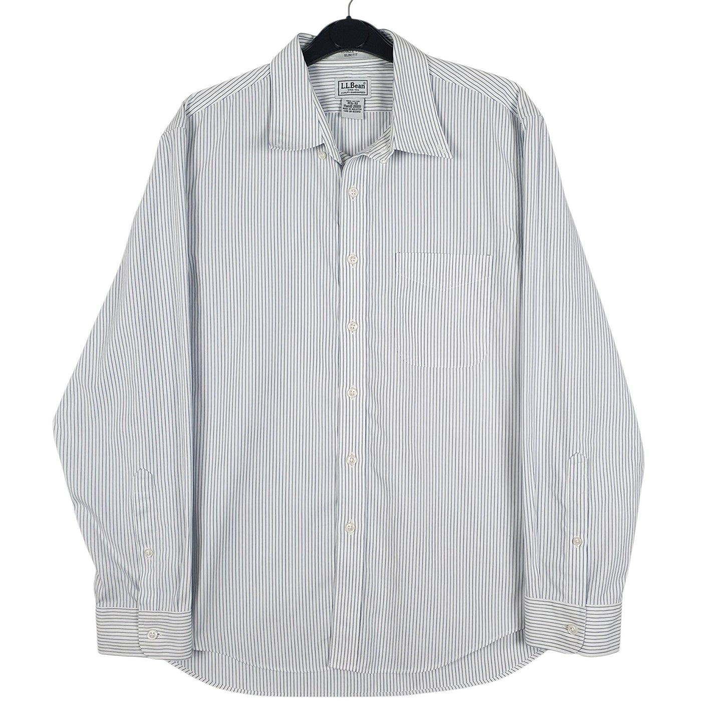 Mens White L.L.Bean  Long Sleeve Shirt