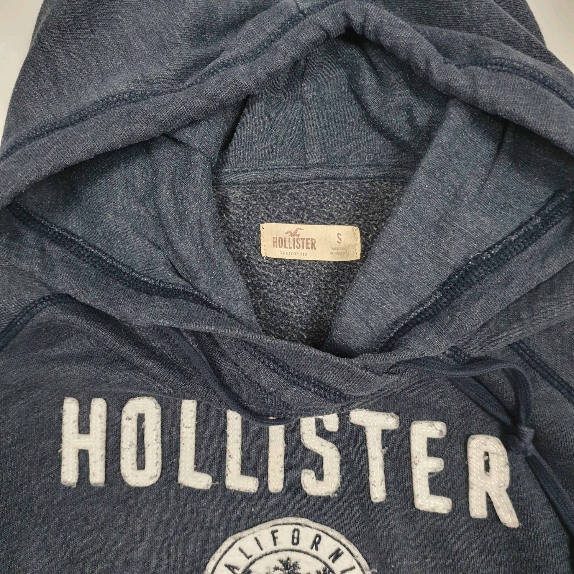 Womens Navy Hollister  Hoodie Jumper