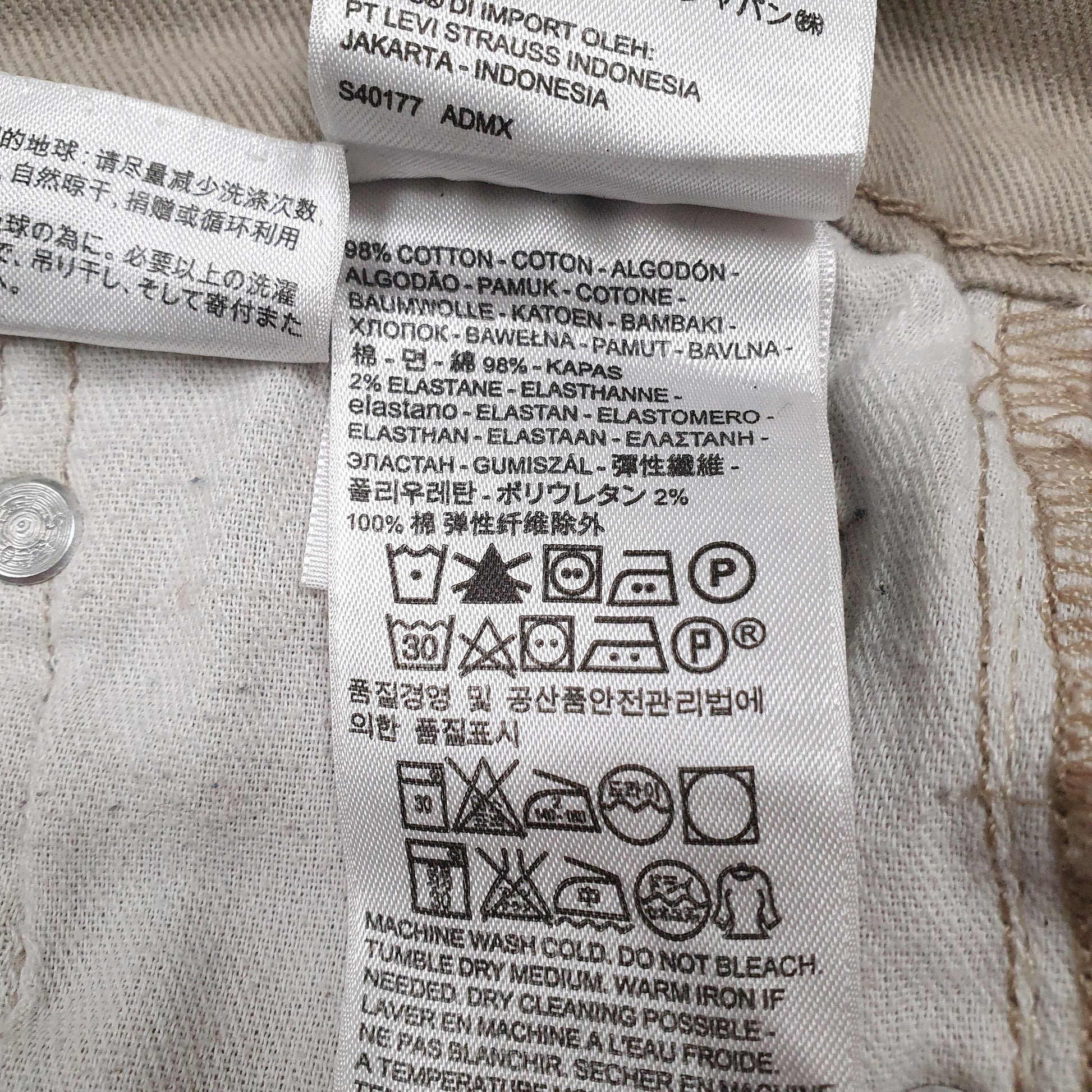 Mens Beige Levis   Trousers