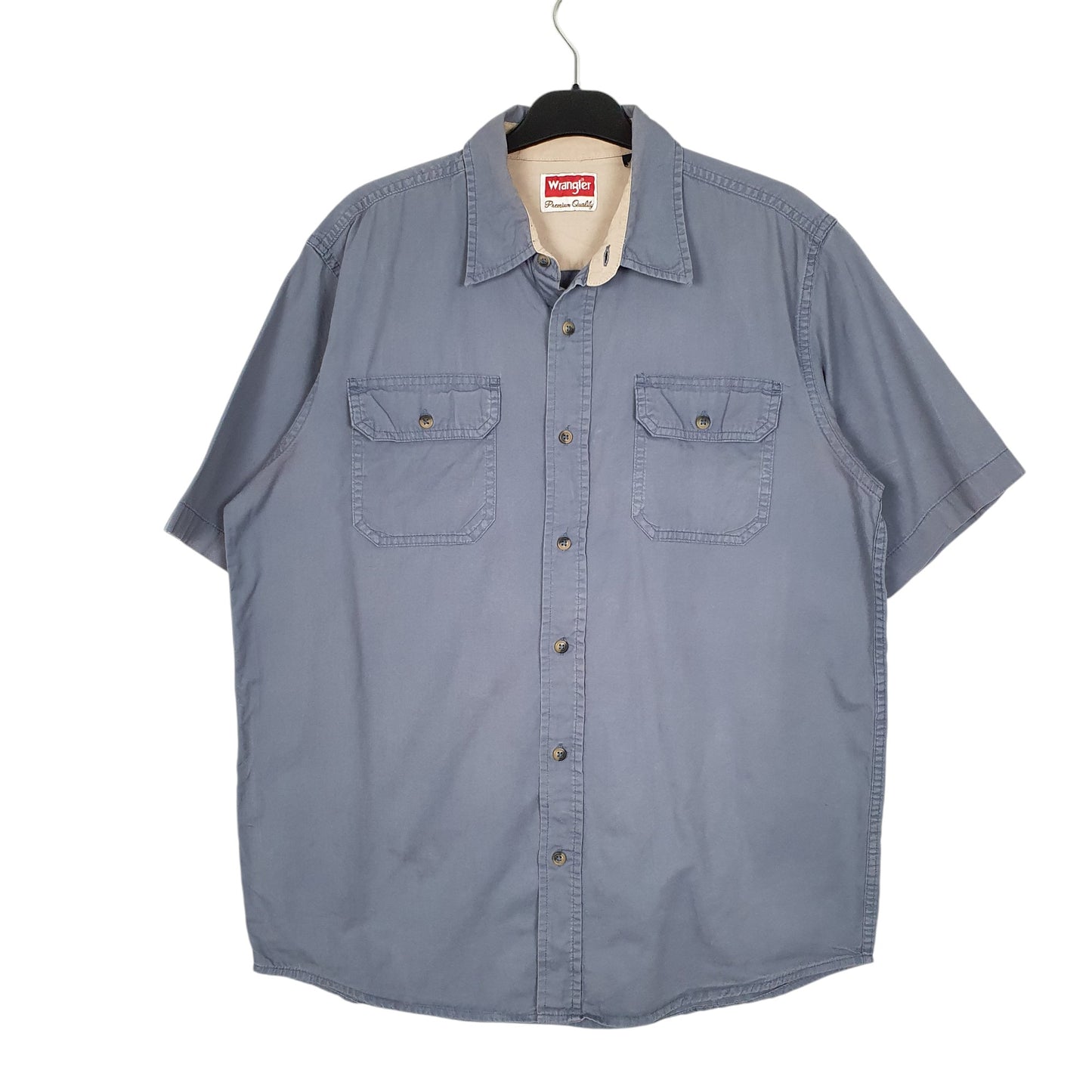 Mens Blue Wrangler  Short Sleeve Shirt