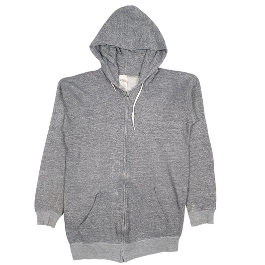 Mens Grey Collegiate Pacific Vintage 90s Made In USA Full Zip Jumper
