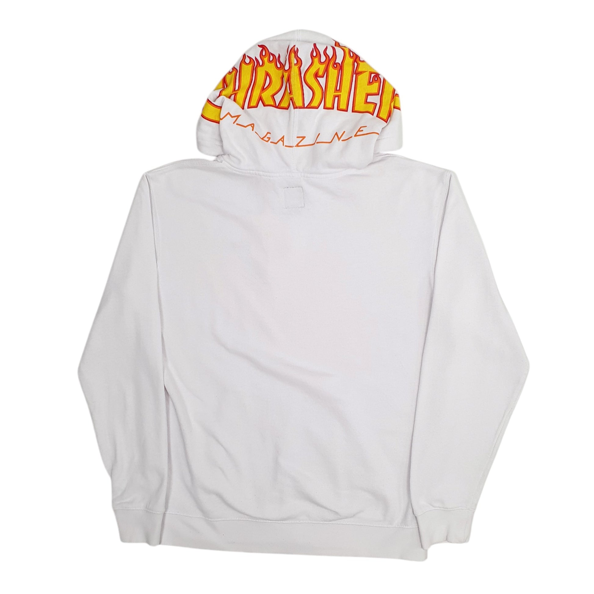 Mens White Vans Thrasher Mag Skateboarding Hoodie Jumper