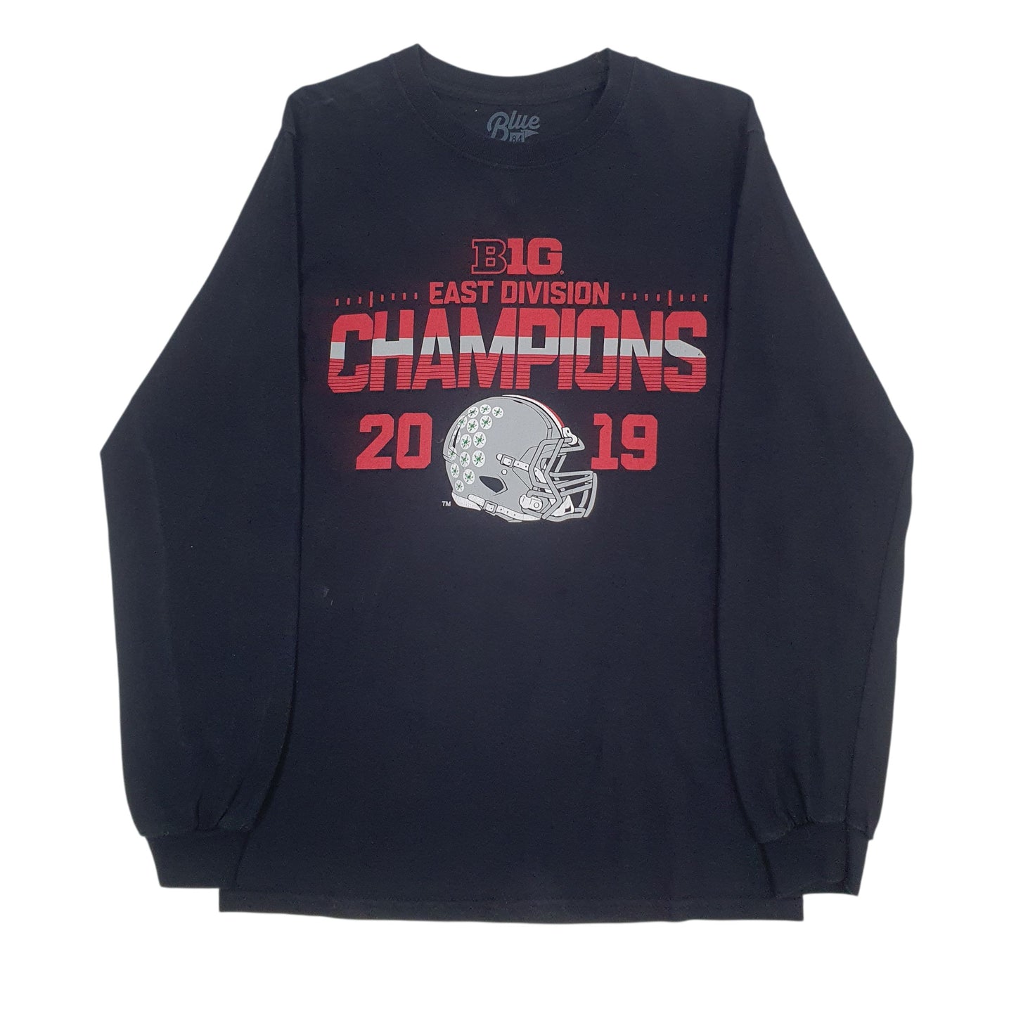 Mens Black Blue 84  Long Sleeve T Shirt