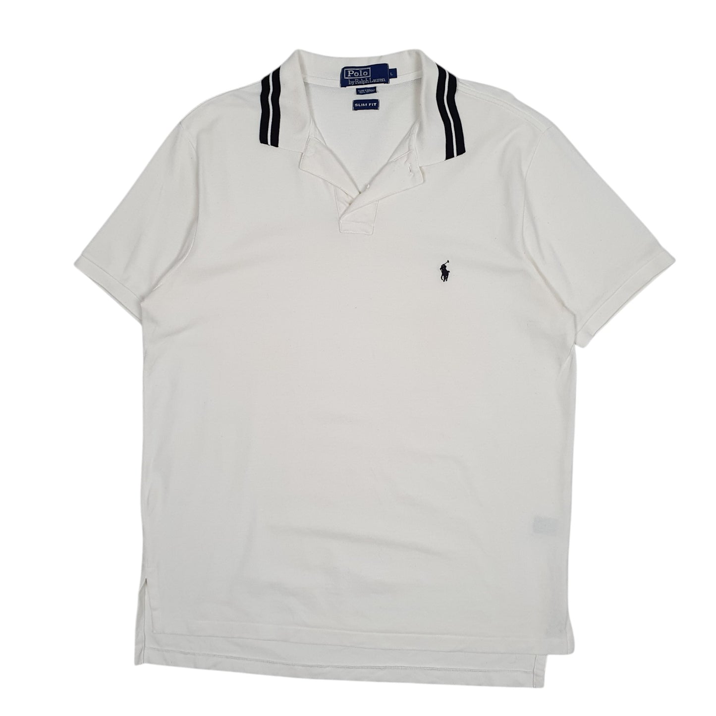 Mens White Polo Ralph Lauren Slim Fit Short Sleeve Polo Shirt