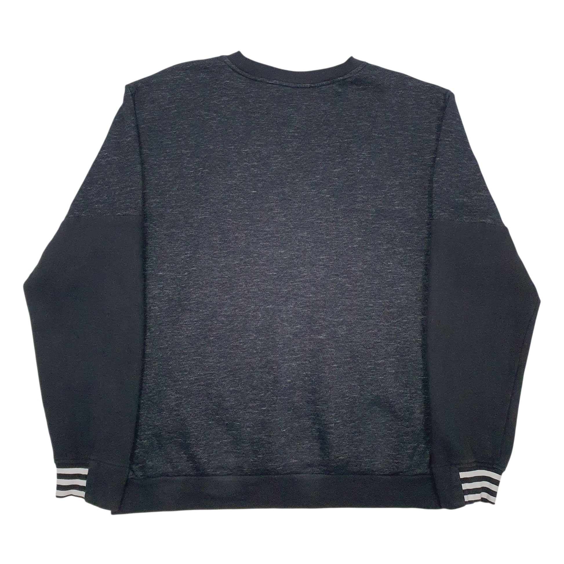 Mens Black Adidas Spellout Crewneck Jumper