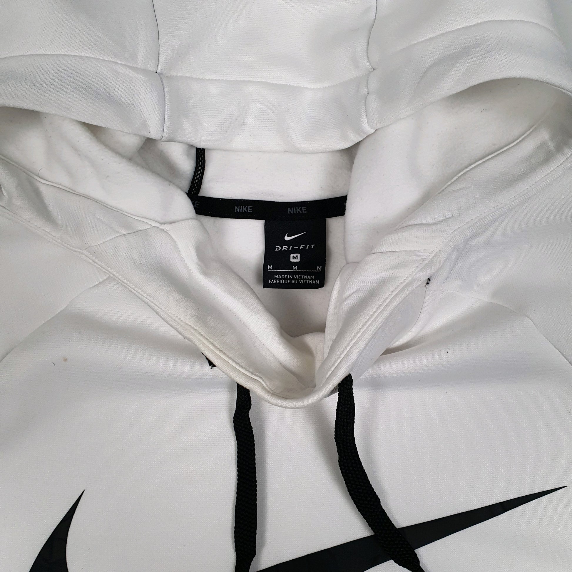 Mens White Nike Dri Fit Hoodie Jumper