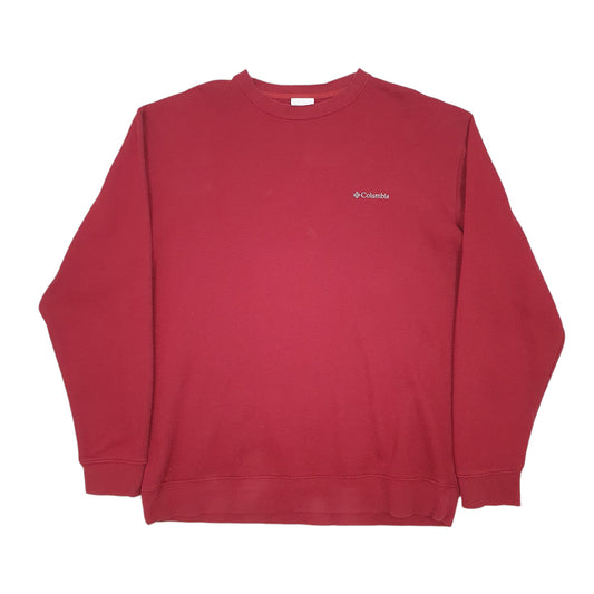 Mens Red Columbia  Crewneck Jumper